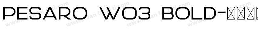 Pesaro W03 Bold字体转换